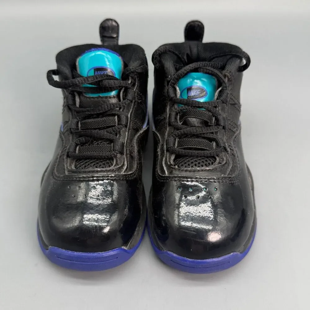 Nike Air Zoom Phenom 4 Boys Kids Toddler 8C Black Aqua Berry Retro Patent Shoes